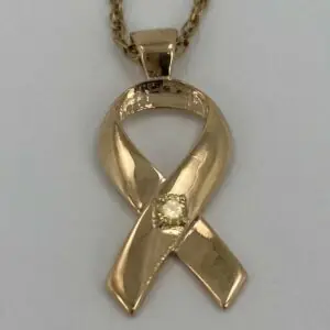 Ribbon Pendant Yellow Gold
