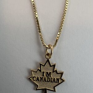 Yellow gold 10k “I’m Canadian” pendant